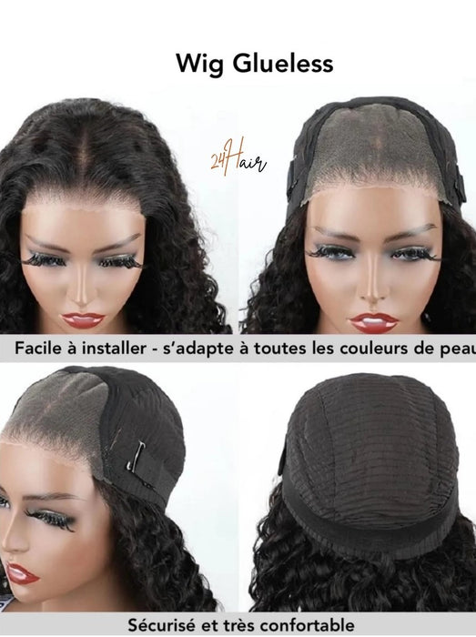 Perruque glueless, coiffure sans colle pour un look naturel et facile à porter