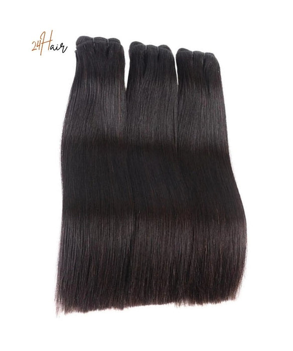 3 Tissages Raw Asian Lisse, lot de 3 tissages bruts asiatiques lisses pour un look élégant et soigné

