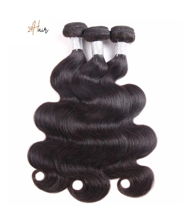 Tissages virgin body wave, cheveux brillants avec un volume léger et raffiné