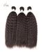 Tissages brésilien kinky straight yaki, cheveux naturels avec une texture lisse et brillante