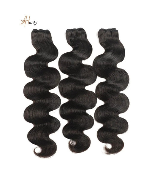 3 tissages laotiens body wave, texture naturelle et volumineuse