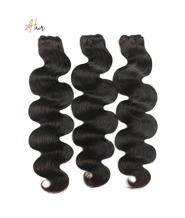 3 tissages laotiens body wave, texture naturelle et volumineuse