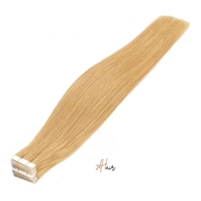 Tap in bandes adhésives 27#, cheveux blonds 100 % naturels pour une pose facile et rapide