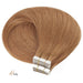 Tap in bandes adhésives 8#, cheveux bruns 100% naturels pour un style élégant et sophistiqué