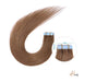 Tap in bandes adhésives virgin hair 6#, cheveux foncés naturels pour une application facile et rapide