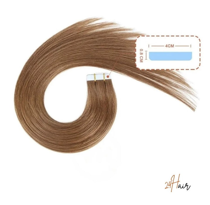 Tap in bandes adhésives 6#, cheveux virgin pour un effet volumineux et naturel, installation rapide