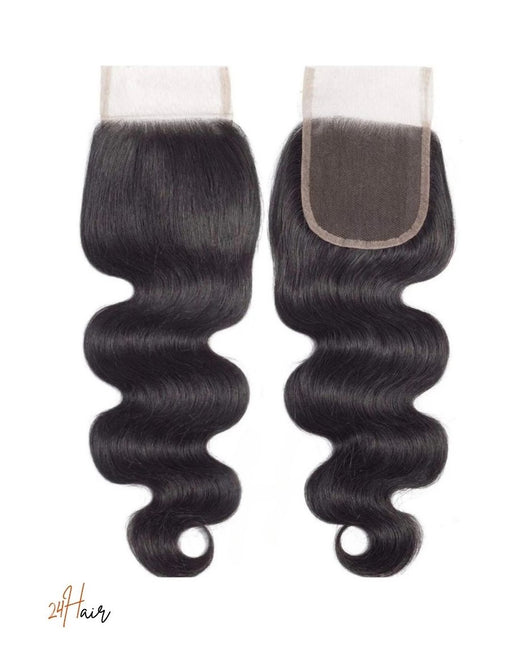 Fermeture 4x4 cheveux body wave, idéale pour un style ondulé léger et brillant