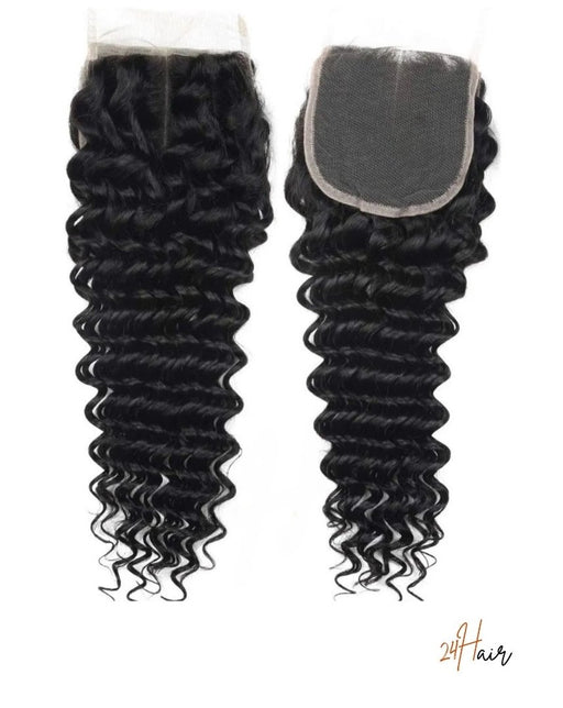 Fermeture 4x4 cheveux deep wave, parfaits pour un effet volumineux avec des ondulations profondes