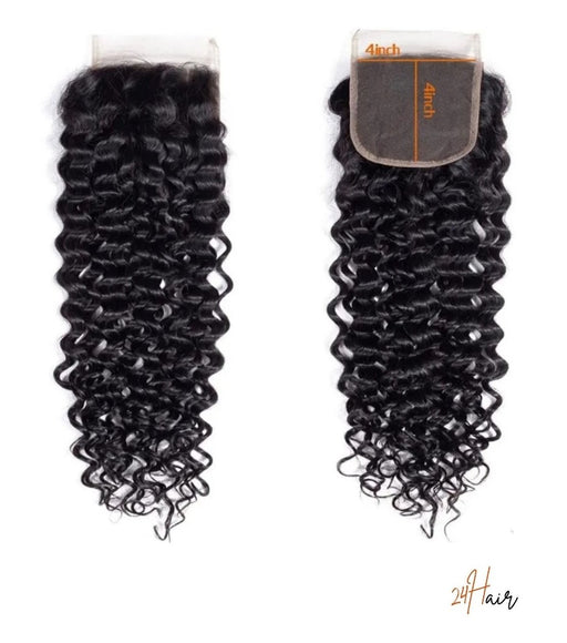 Perruque closure 4x4 en cheveux jerry curly, boucles serrées et look naturel