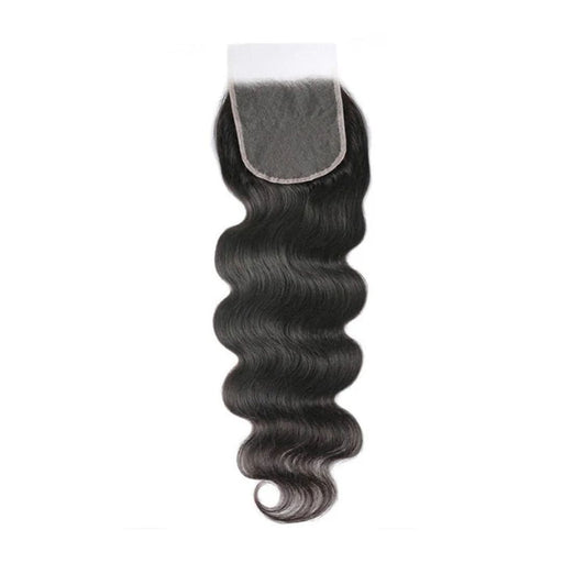 Closure 5x5 HD invisible en cheveux vierges avec ondulations body wave pour un style naturel