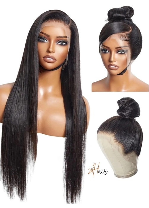 Perruque full lace cheveux lisses, parfaite pour un look lisse et moderne