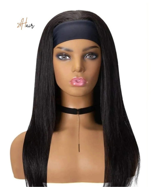 Perruque bandeau lisse, coiffure simple et pratique pour un look naturel au quotidien