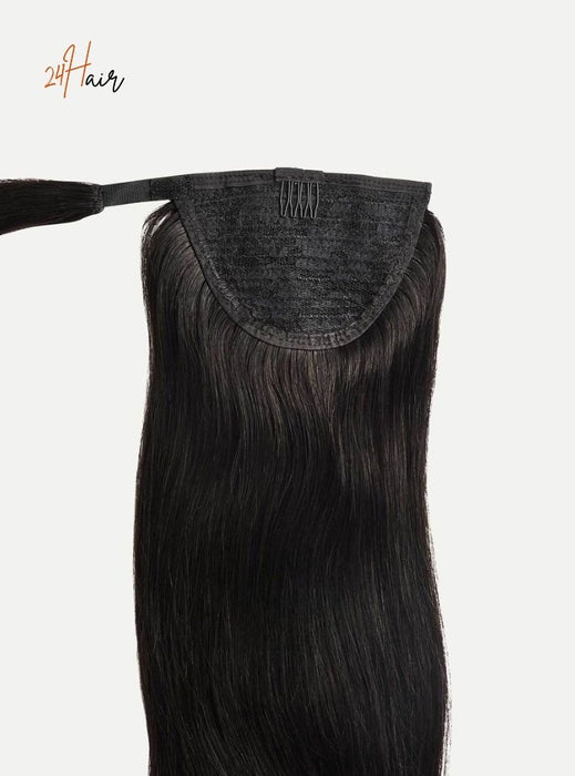 Ponytail cheveux virgin couleur naturelle, parfait pour un look classique et intemporel