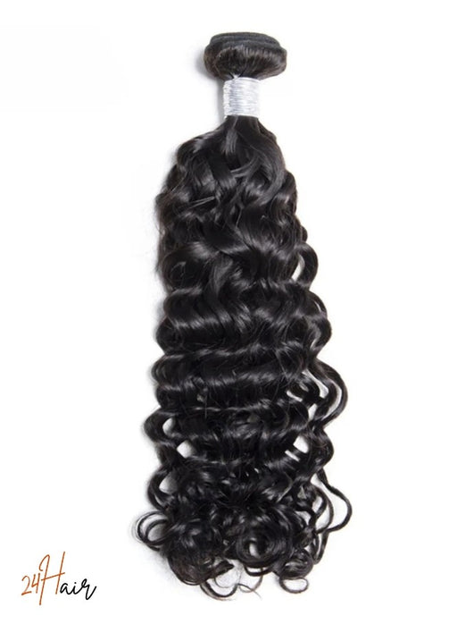 Cheveux brésiliens 100% vierges water wave, mèches longues et ondulées pour un style doux et fluide