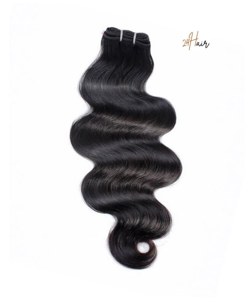 Tissage de cheveux vierges laotiens avec texture de vague corps, extensions de cheveux naturels, lisse et volumineux